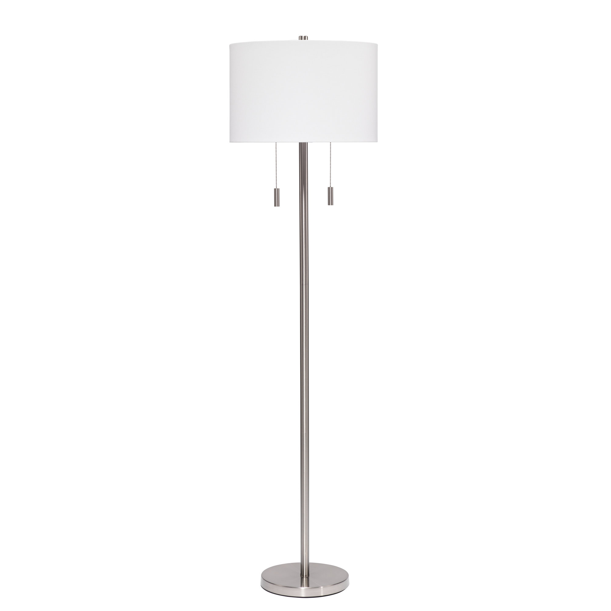 Senn 64'' Dimmable Floor Lamp, Matte Silver