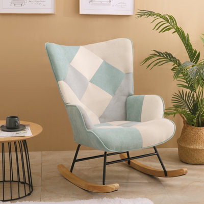 Chaise berçante en tissu Takeoka