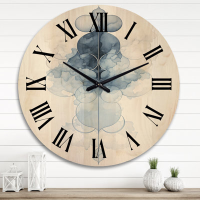 Horloge murale en bois massif Alyca
