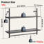 80cm W Metal Wall Mounted Shelving Unit-1174222827