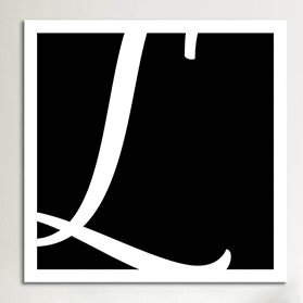 Art textuel sur toile, H 37 po x l 37 po x P 1,5 po, L