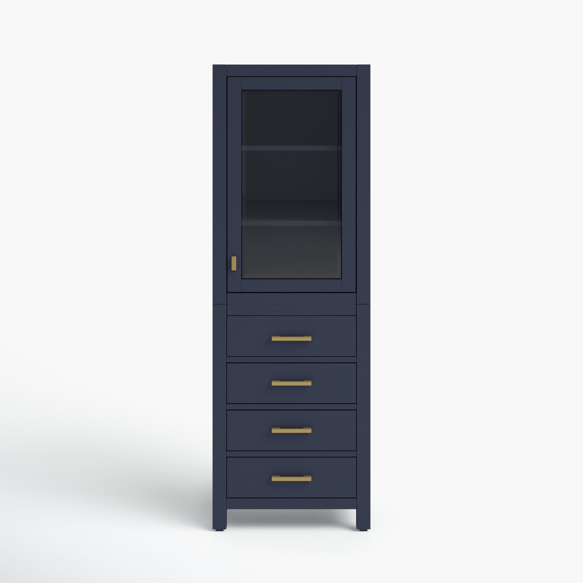 Keira Linen Cabinet, Navy Blue