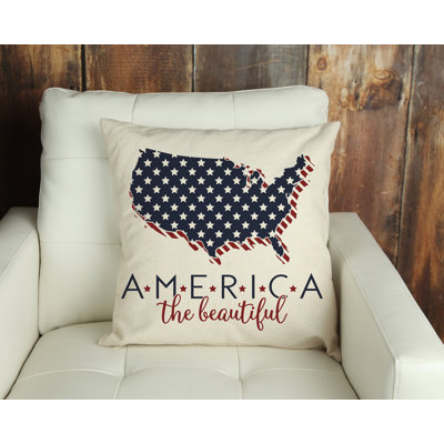  America The Beautiful Cotton Pillow Cover