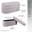 Banc avec rangement en velours taupe