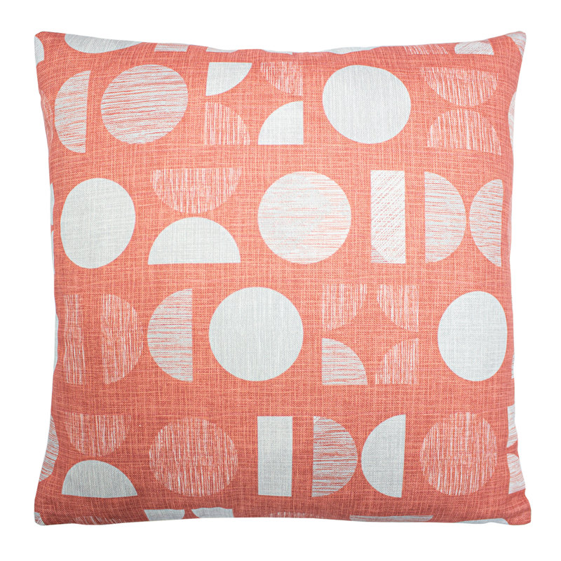 Malmo Geometric Square Throw Pillow Cover, Pink