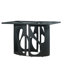 Table de salle à manger 71,32 po - Surface en pierre frittée blanche et pieds en fer noir, peut accueillir 6 à 8 personnes-1312363937-1312363936
