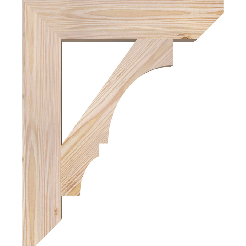 H 6 po x l 40 po x Support en bois / corbeau BKT04X18X22, H 22 po x l 3,5 po x P 18 po, Sapin de Douglas, Lisse