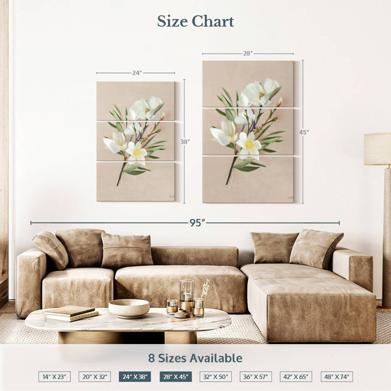 Magnolias Harnek Spring, H 38 po x l 24 po