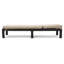 FAUTEUIL PUERTA KD CHAISE, CADRE BRUN FONCÉ AVEC COUSSIN BEIGE