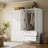 Zanera Armoire Wardrobe Closet with 2 Woven Doors
