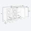 Console avec miroir réglable 59,8 po Quynhanh-2035858529
