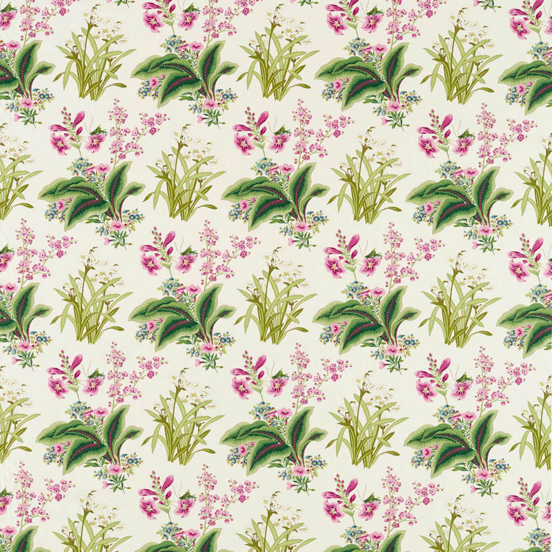 Enys Garden Fabric, Rose/ Leaf