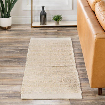 Tapis Shira Lasso - ivoire et blanc