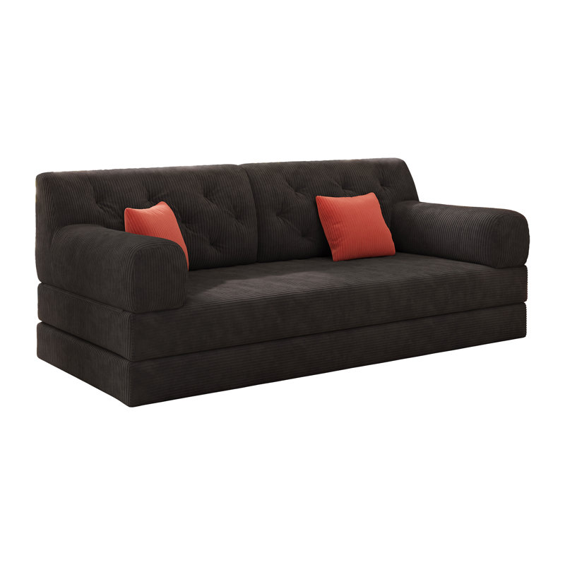 Convertible Sofa Bed, Boneless Couch 4 in 1 Foldable Floor Sofa Couch, Loveseat Sofa Bed for Living Room, No Assembly Required