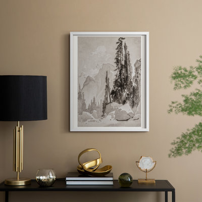 «Vintage Landscape CCxxi», reproduction encadrée - bois massif