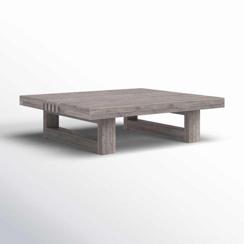 Cecy Rectangular Eucalyptus Outdoor Coffee Table
