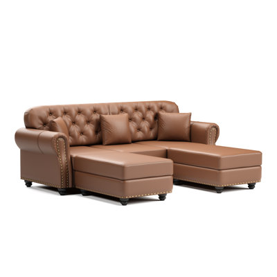 Canapé Chesterfield 82,6 po Mid-Century