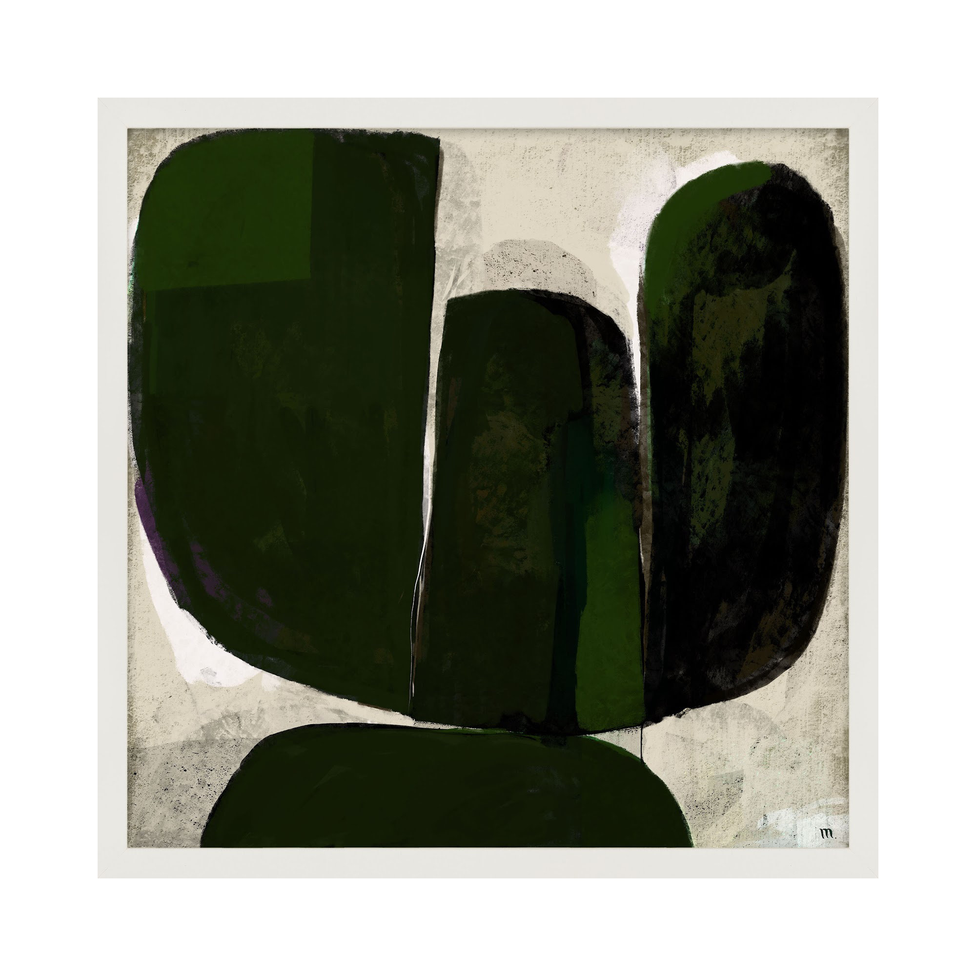 Succulent #6 by StudioM, White, 44" H x 44" W x 1.25" D