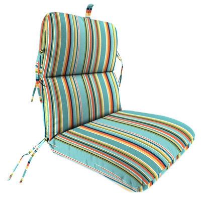 Byrom 22" x 45" Outdoor Chair Cushion with Ties and Loop