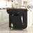 Kitchen Island, Kitchen Trash Cabinet, Kitchen Cart With Trash Can Cabinet, Wooden Tilted Trash Cabinet
