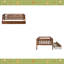 Lit de jour simple en bois avec deux tiroirs-41043538