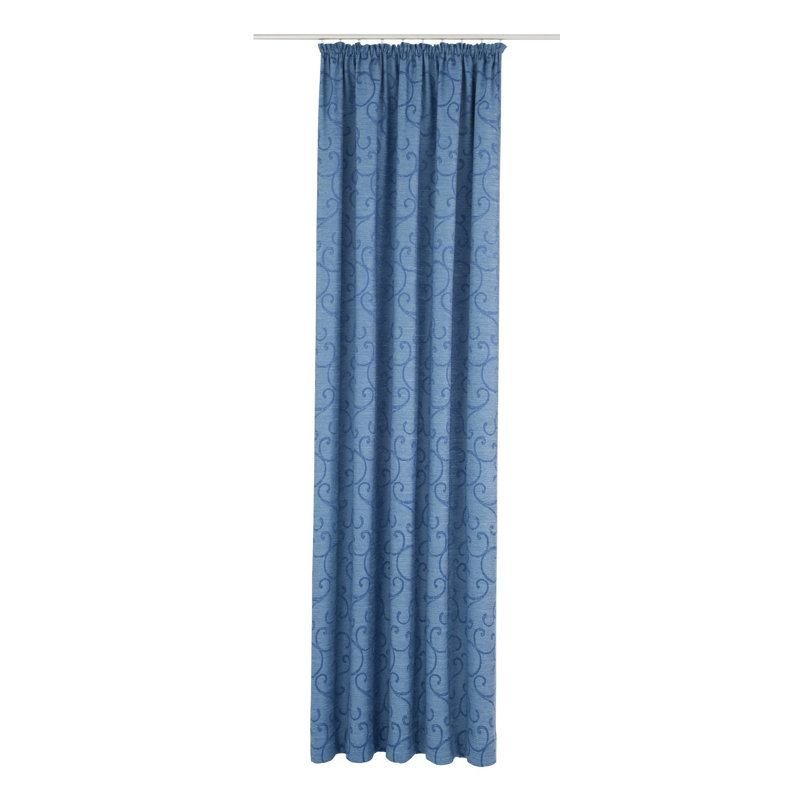 Siglerville Single Curtain Panel, opaque, 132 W x 245 D cm, Blue