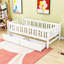 Lit plateforme simple en bois avec garde-corps et deux tiroirs-398613218