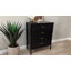 Commode en bois noir avec poignées dorées Baxton Studio Marisela