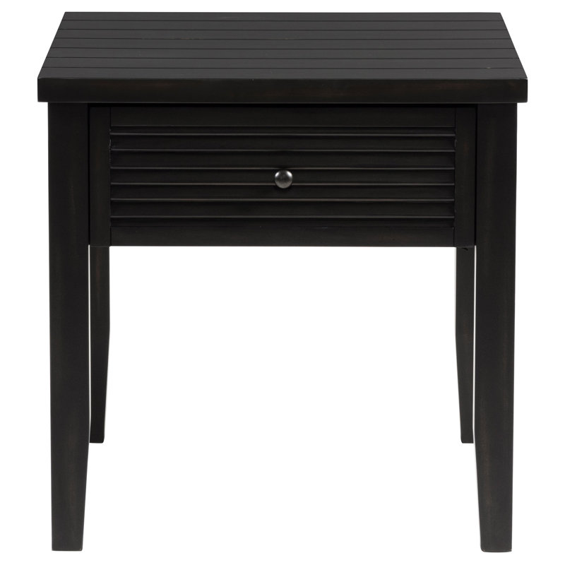 Farihah 1-drawer Square End Table Distressed Java