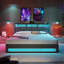 Lit avec rangement, DEL et chargement USB (sans matelas)-30883172-30883173