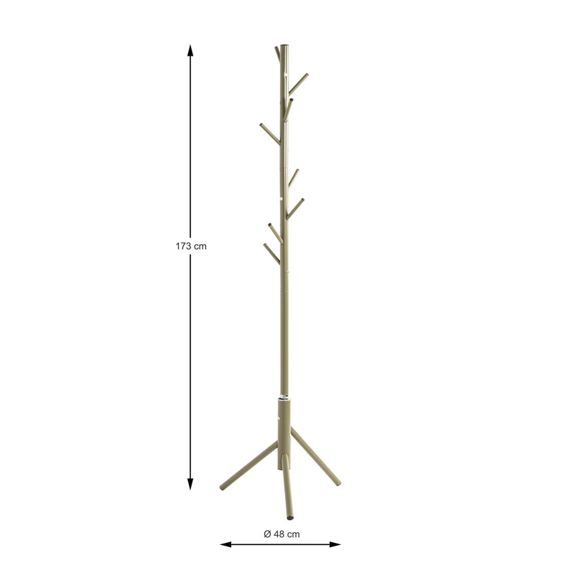 Lynna Freestanding 8 - Hook Coat Rack, Green