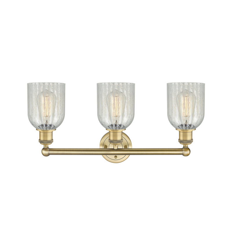 Reiko 3 - Light Dimmable Vanity Light, Mouchette, Brushed Brass