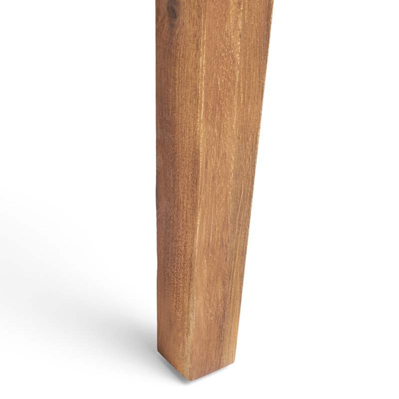 Ensemble de 2 chaises d'extérieur avec coussins, beige naturel, matériau en bois, dossier et siège à lattes, l 19 po x P 23 po, H 35 po