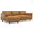 Morrison Mid Century Left Sectional 102 inch Wide Sofa Sectional in Sienna Brown Top Grain Genuine Leather-1979831995-1976233567