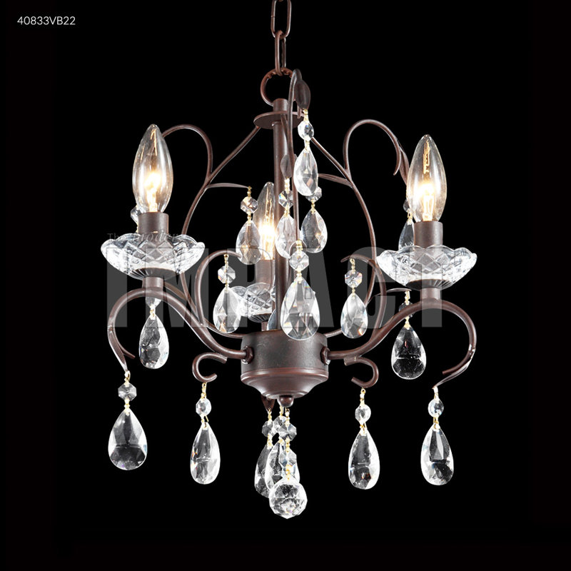 Mini Crystal Chandelier 3 - Light Chandelier, Chinese (K9)