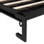 Lit double pleine grandeur, 3 armoires de rangement et décor en forme de X, structure en bois massif, lit simple peu encombrant avec espaces d'intimité, pin, option de couchage de style rustique