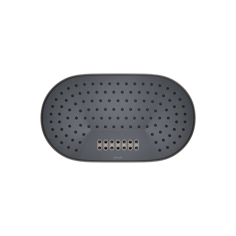 Statement™ Oblong 14 in. Two-Function 1.75 Gpm Rainhead With Katalyst Air-Induction Technology, Vibrant Titanium