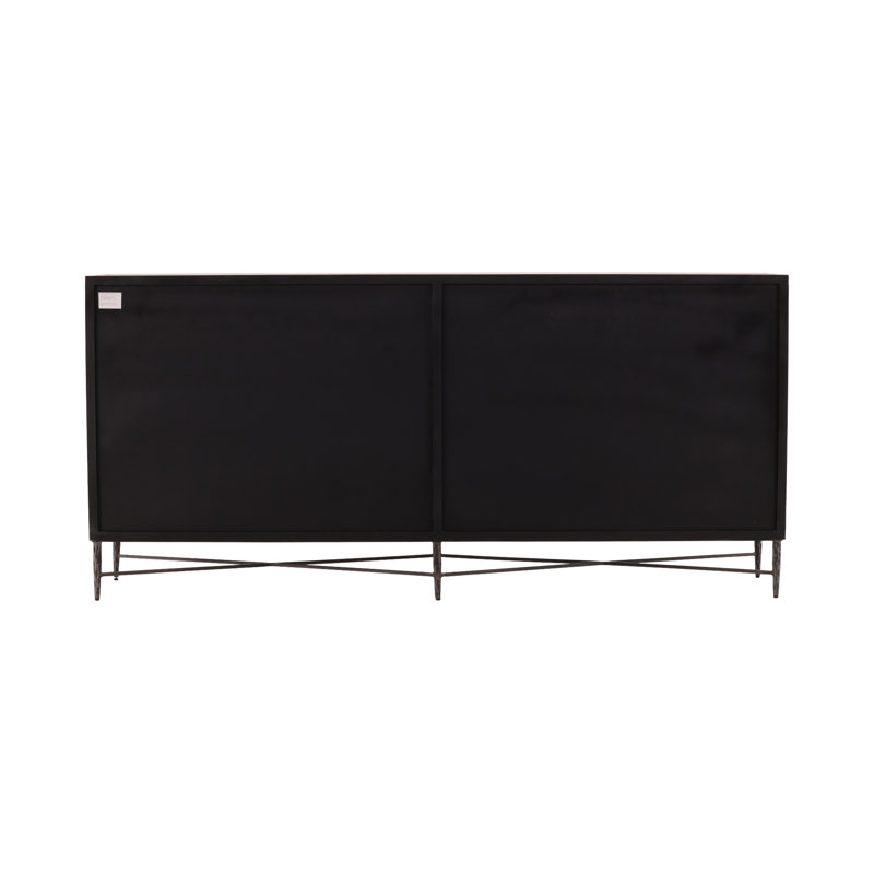 Furniture Classics Reese Natural Oak Iron Sideboard Buffet
