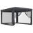 vidaXL Party Tent with 4 Mesh Sidewalls Anthracite 9.8'x13.1' HDPE-87951575-87951584