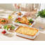 MALACASA Rectangle Stoneware Au Gratin Dish Bakeware