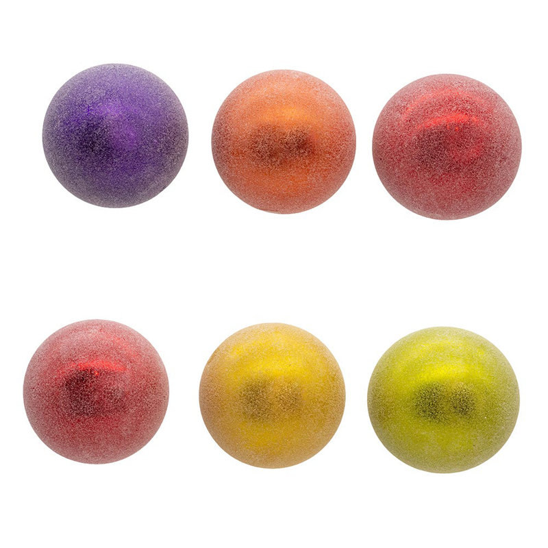 Ensemble d'ornement boule de couleur unie 80mm Kurt Adler