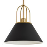 Jasmine Roth 1 - Light Flat Matte Black Cone Pendant
