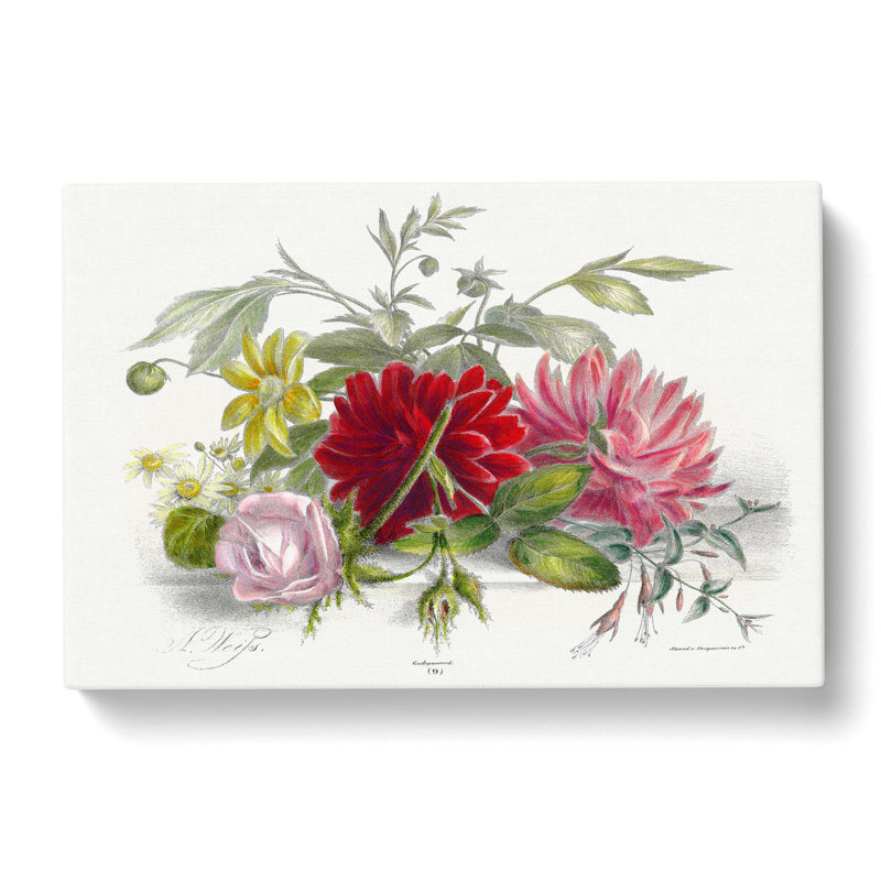 Still Life of Flowers - Wrapped Canvas Painting Print, 40cm H x 60cm W x 3cm D