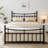 Halence Full Size Metal Platform Bed Frame with Vintage Victorian Headboard & Footboard ﻿-880219405