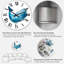 Bleu cachalot sur fond blanc I - Horloge murale nautique et côtière-113554354