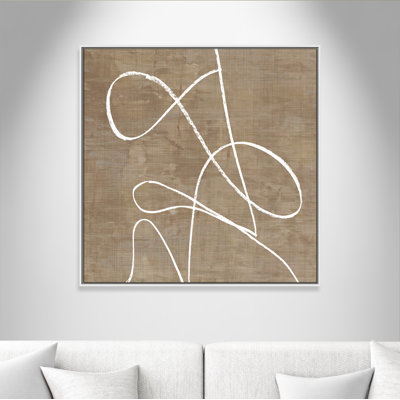 Swooping Lines - Peinture sur toile avec cadre flottant
