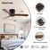42 in. Flush Mount Ceiling Fan With Remote, Reversible Dc Motor, 3 Dark Walnut Blades