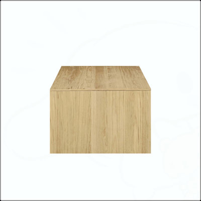 Table basse avec finition épaisse en chêne naturel avec plateau épaissi Harold, durable et élégante pour tout salon