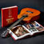 Graphic Image Country Music by Dayton Duncan and Ken Burns Coffee Table Book, Leather, Red