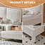 Lit plateforme tapissier avec tête de lit capitonnée, cadre de lit minimaliste moderne pour la chambre à coucher, lit tapissier en tissu doux-1647467096-1647467098